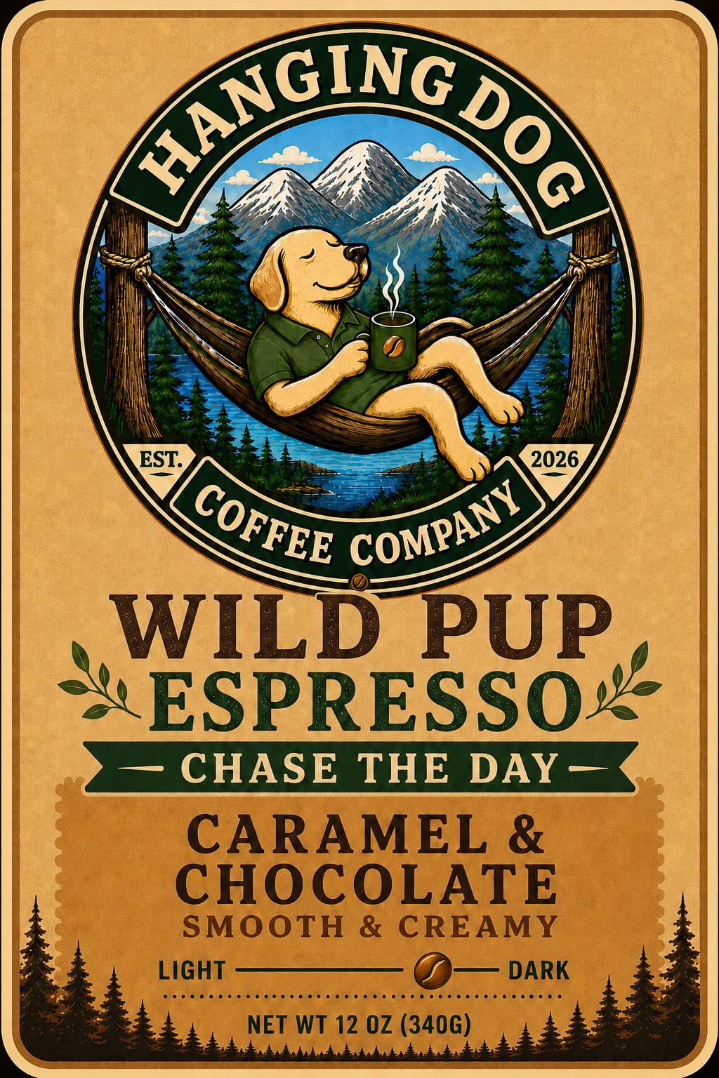 12oz Ground Wild Pup- Espresso