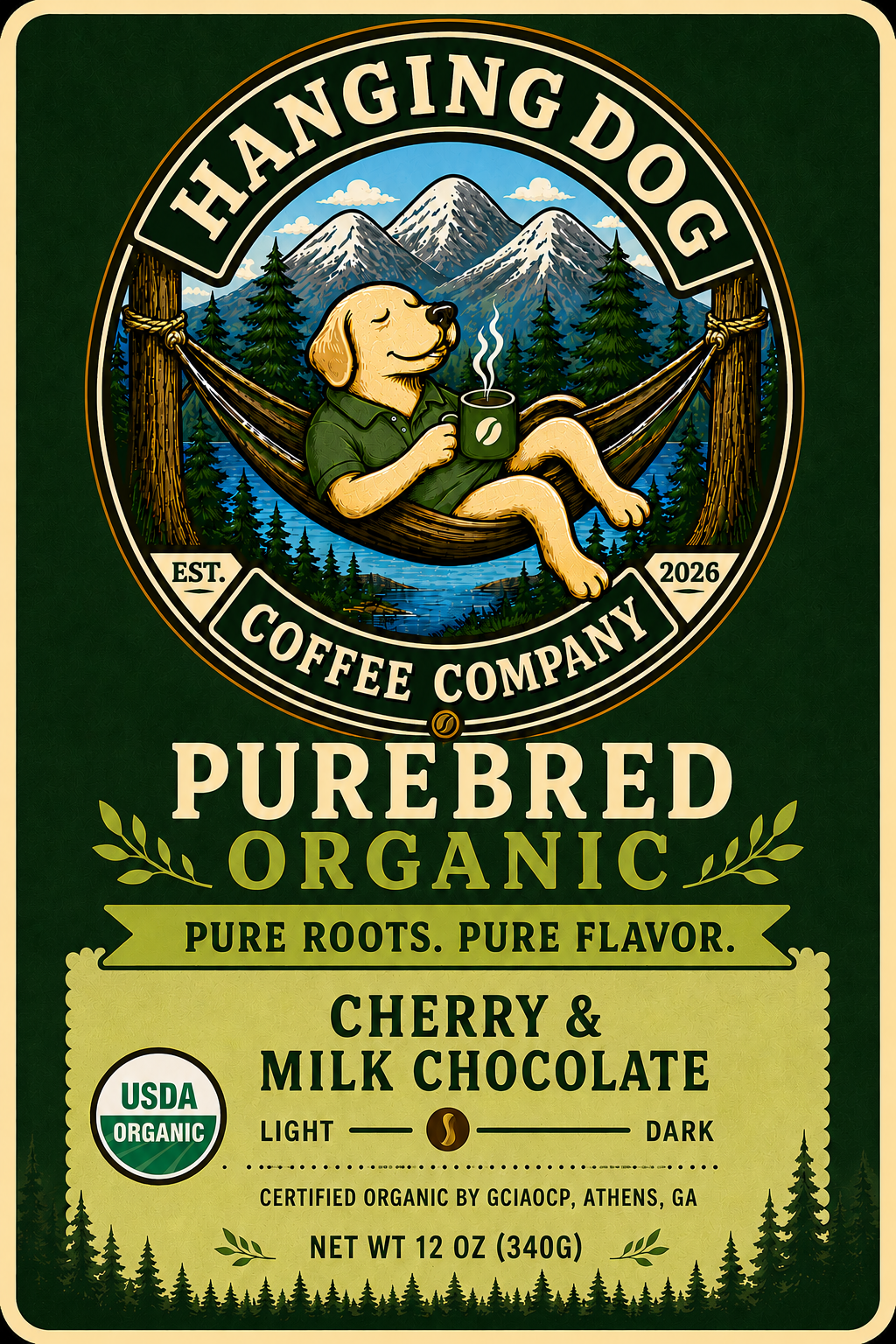 12oz Ground Purebred- Organic Blend