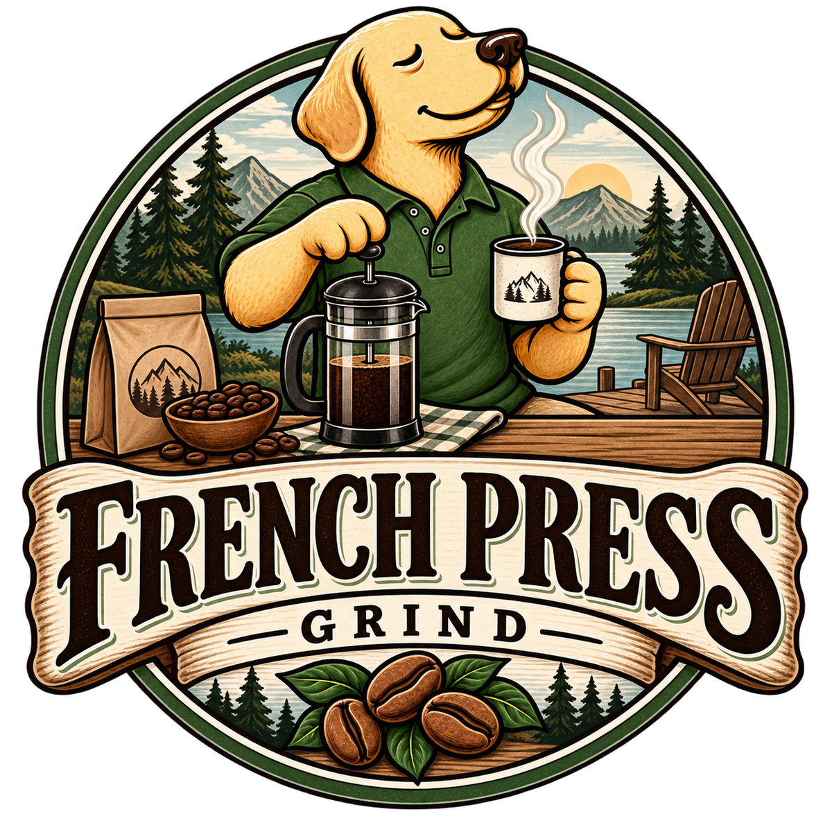 5lb French Press- Wild Pup- Espresso Blend